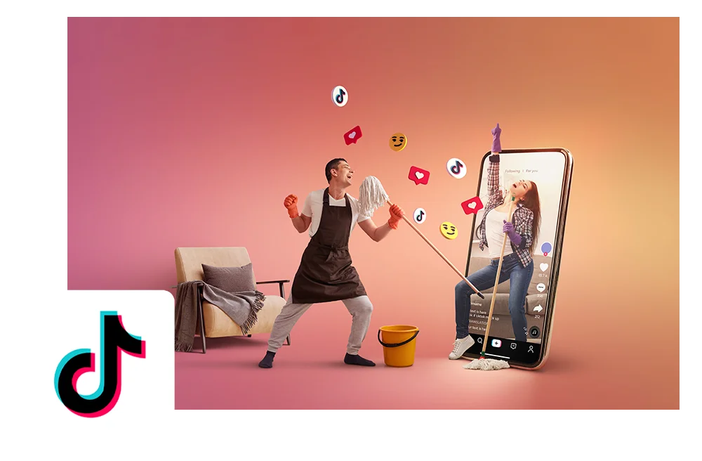 TikTok, una de las redes sociales horizontales más de moda.