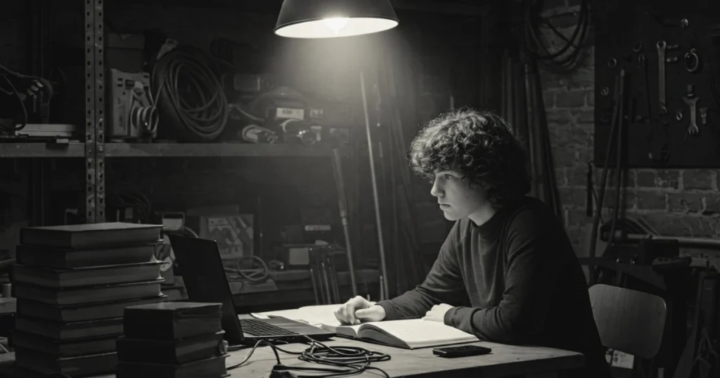 Becario o principiante leyendo uno de los libros de marketing digital de la guía de garajedoce.