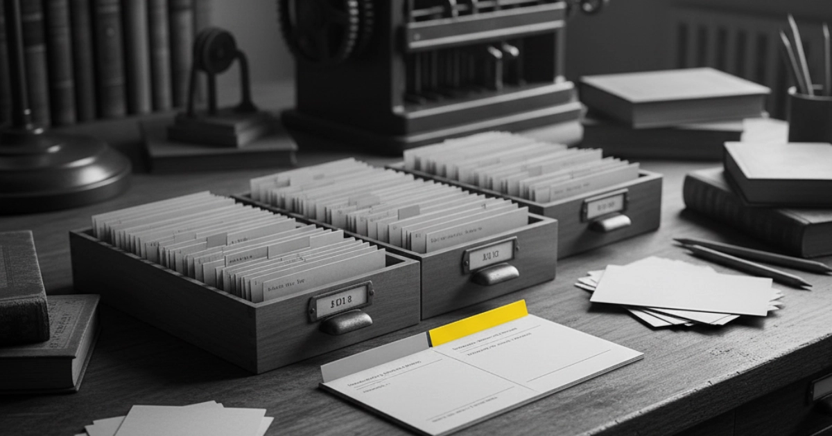 Imagen de unos archivadores de oficina por palabras en las que se pueden encontrar términos del glosario de marketing digital de garedoce.
